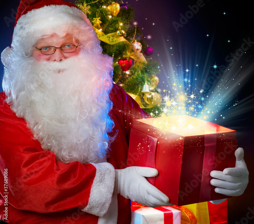 Photo: Santa Claus with Magic Gift Santa Claus with Magic Gift