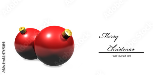 Illustration: red baubles red baubles