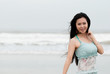 young woman on the beach