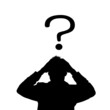 Vector: Businessman with question mark,vector image Businessman with question mark,vector image