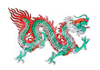 Dragon painting, Art Chinese style painting on wall in temple. Dragon painting, Art Chinese style painting on wall in temple.