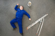 worker fell from a ladder