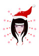 Vector Santa Claus girl