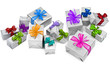 large group of christmas presents