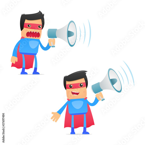 Vector: set of funny cartoon superhero set of funny cartoon superhero