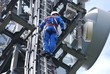 Arbeiten am Mast