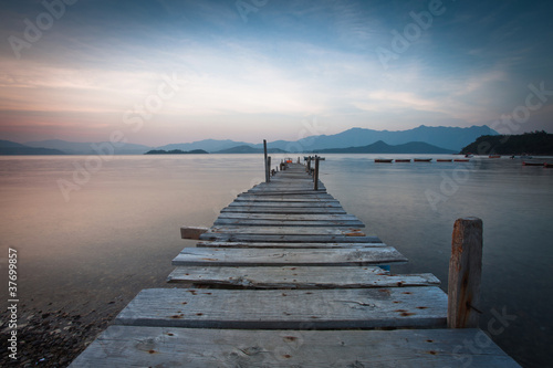 Photo: pier and boat pier and boat