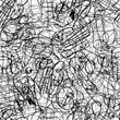 Pen ink strokes seamless pattern