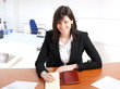 Businesswoman at her desk