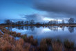 Pond on a moor, just before sunrise Pond on a moor, just before sunrise