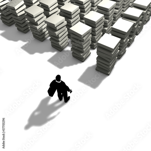 Illustration: A man will organize its work A man will organize its work
