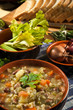 Minestrone di verdure e legumi - soup of vegetables and legumes
