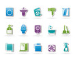 Bathroom and toilet objects and icons