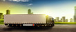 Truck in front of a Skyline