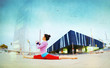 hanumanasana yoga in the street