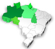 Map of Brazil with north west region Map of Brazil with north west region