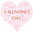Valentine's Day Heart Shaped word cloud