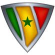 Steel shield with flag Senegal