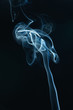 smoke on the black background