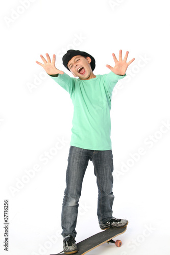 Foto: Junge auf Skateboard Junge auf Skateboard