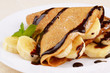Crepes with chocolate sauce