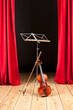 violin on stage theater