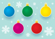 Christmas balls stickers