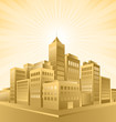 Vector: Golden town Golden town