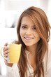 lovely woman with mug