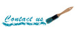 Contact Us word painted and brush