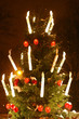 Wonderful Christmas tree in the night