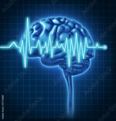 Illustration: Human Brain Health with ECG Human Brain Health with ECG