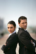 Determined business professionals