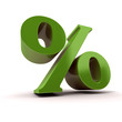Percentage green