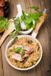 Sauerkraut mit geräuchertem Fleisch