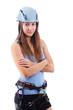 Climbing woman
