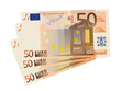 vector drawing of a 3x 50 Euro bills (isolated) vector drawing of a 3x 50 Euro bills (isolated)