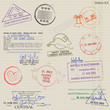 dokument mit stempel set