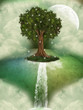 Tree in a fantasy landscape