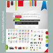 Web design toolkit including icons and navigation menus Web design toolkit including icons and navigation menus