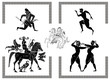 Old greek set illustration Old greek set illustration