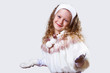 Cuty little girl in winter wear