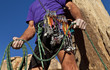 Photo: Rock climber on the summit. Rock climber on the summit.