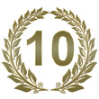 Lorbeerkranz geschlossen Gold - 10