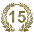 Lorbeerkranz geschlossen Gold - 15