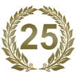 Lorbeerkranz geschlossen Gold - 25