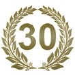 Lorbeerkranz geschlossen Gold - 30