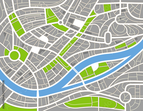 Vector: Abstract city map illustration Abstract city map illustration