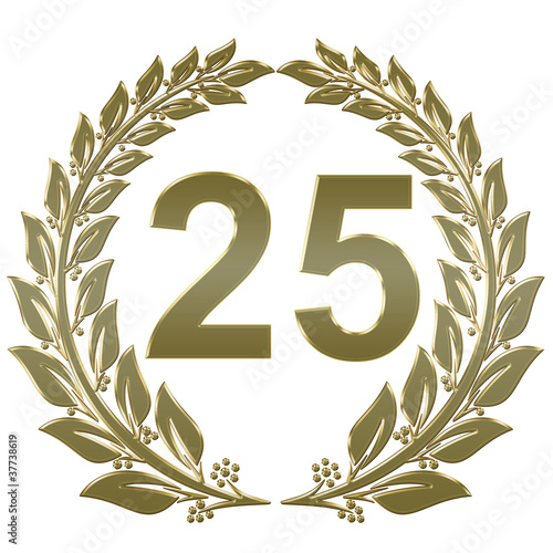 Illustration: Lorbeerkranz geschlossen Gold - 25 Lorbeerkranz geschlossen Gold - 25