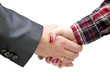 Photo: Business hand shake between Business hand shake between